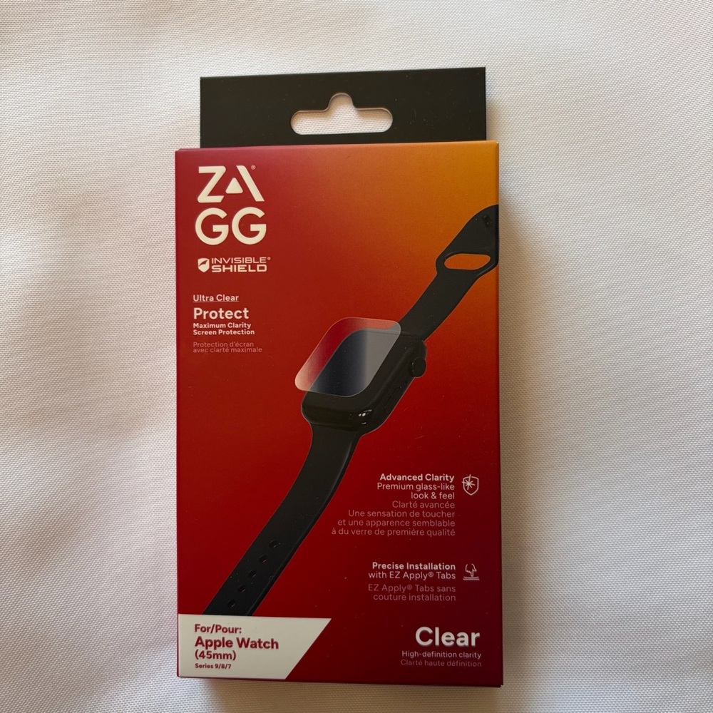 ZAGG Ultra Clear Protect for Apple Watch (45mm) - Black